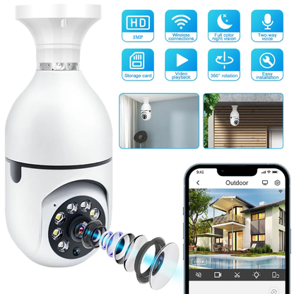 Câmera de Segurança Wi-Fi 360° – 2MP
